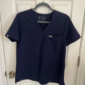 Figs Navy Catarina Scrub Top Size Medium
